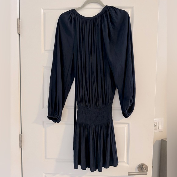 Ramy Brook Paris Blouson Mini Dress Slate Blue - Picture 5 of 6
